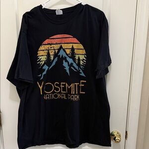 Women’s 3xl Yosemite National Park Black Graphic T-Shirt nonsmoking household